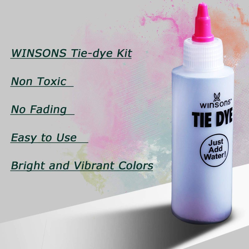 WINSONS Tie Dye Kit 20 Colors Permanent Fabric Dye Art Set for Kids Adults for School, Homemade Party, Creative Groups Activities, DIY Gift - Image 3